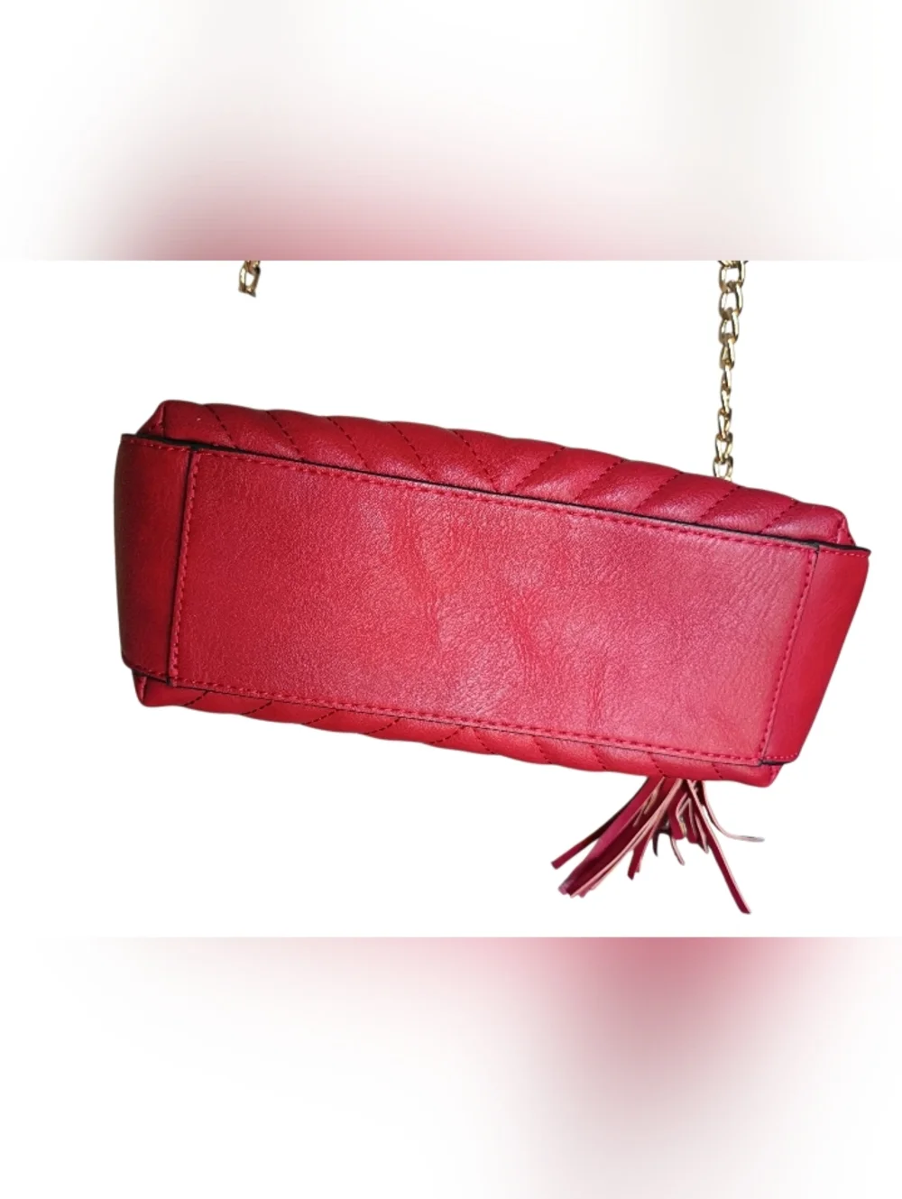 Aldo Red Quilted Double Zipper Crossbody Bag - Picture 2 of 9
